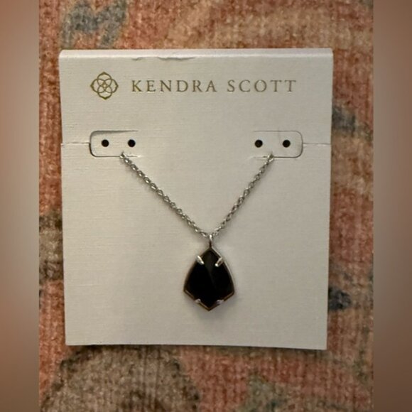 Kendra Scott 'Cory' Black/Silver Semiprecious Stone Pendant Necklace - Picture 4 of 7